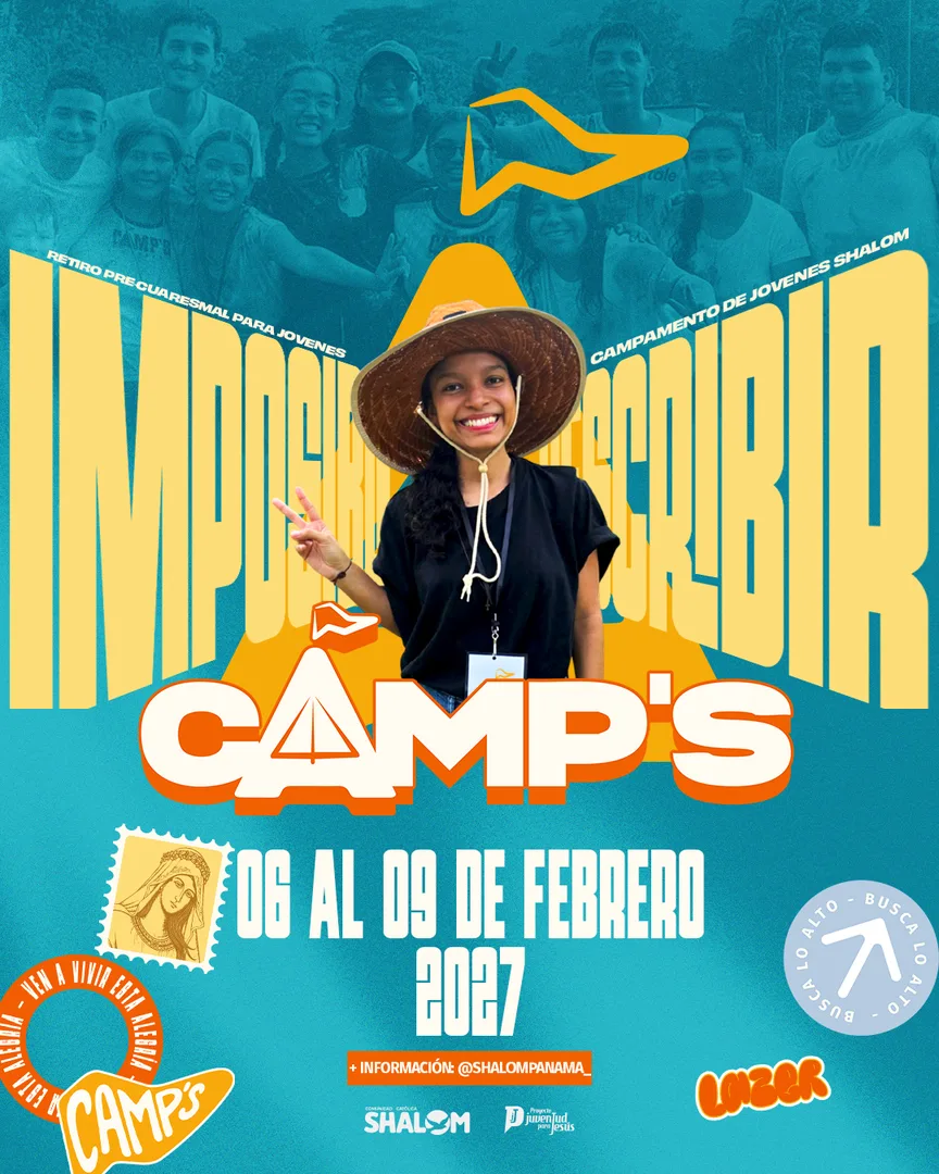 Camp’s 2027 poster: pre-Lenten retreat for young people, February 6–9, 2027