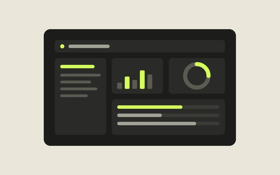 Reference illustration: production management dashboard